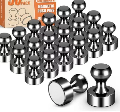 Strong Whiteboard Magnets, Tiny Cute Magnetic Push Pins for Refrigerator,56pcs - Image 1 of 4