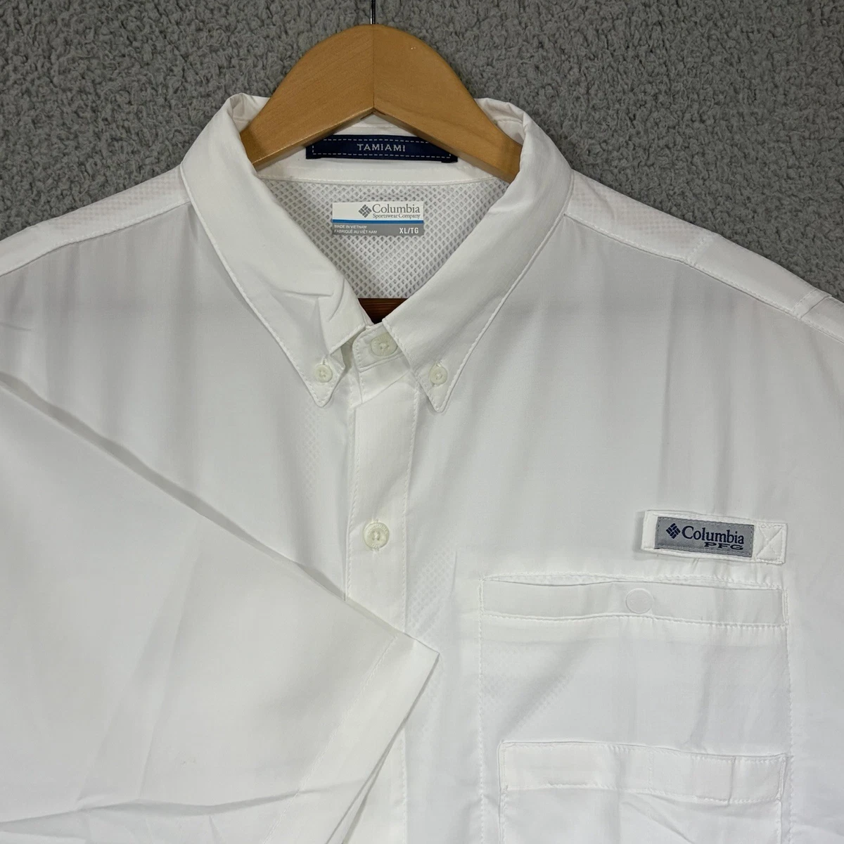 Chemise Columbia PFG Blanche 100% Coton - Taille XL