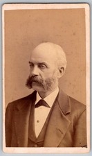 Antique CDV Circa 1870s H.Q. Morton Bearded Man In Suit Providence RI