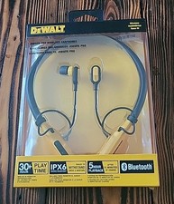 DeWalt Jobsite Pro Wireless Earphones - Bluetooth - IPX6 - 30 Hour Play Time