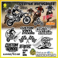 Custom Motocross Die Cut Stickers 6 Size Logos Art And More Racing