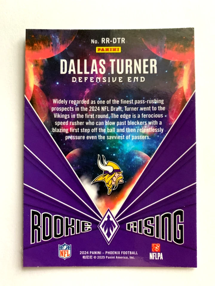 2024 DALLAS TURNER ROOKIE PHOENIX HYPER RISING RC #RR-DTR - Image 2 of 2
