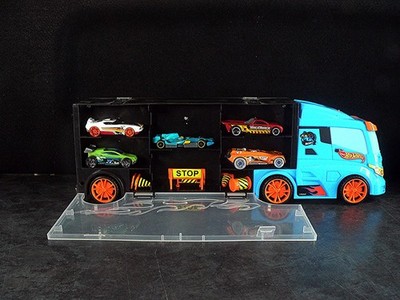 HotWheels Transporter Autokoffer Spielzeugauto Aufbewahrung mit Tragegriff & 11 Autos #A4
