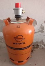 Spanische Gasflasche bef&uuml;llt orange SPANIEN Propangas 11 Kg mit Adapter