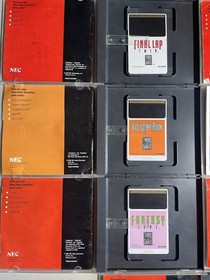 TURBO GRAFX 16 CONSOLE SYSTEM 7 VIDEO GAMES BUNDLE LOT FANTASY ZONE PACLAND CIB