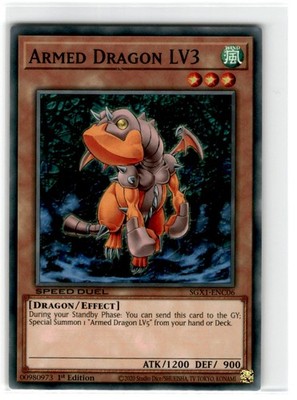 Yu-Gi-Oh! Speed Duel Armed Dragon LV3 1st Edition SGX1-ENC06 Moderately Played