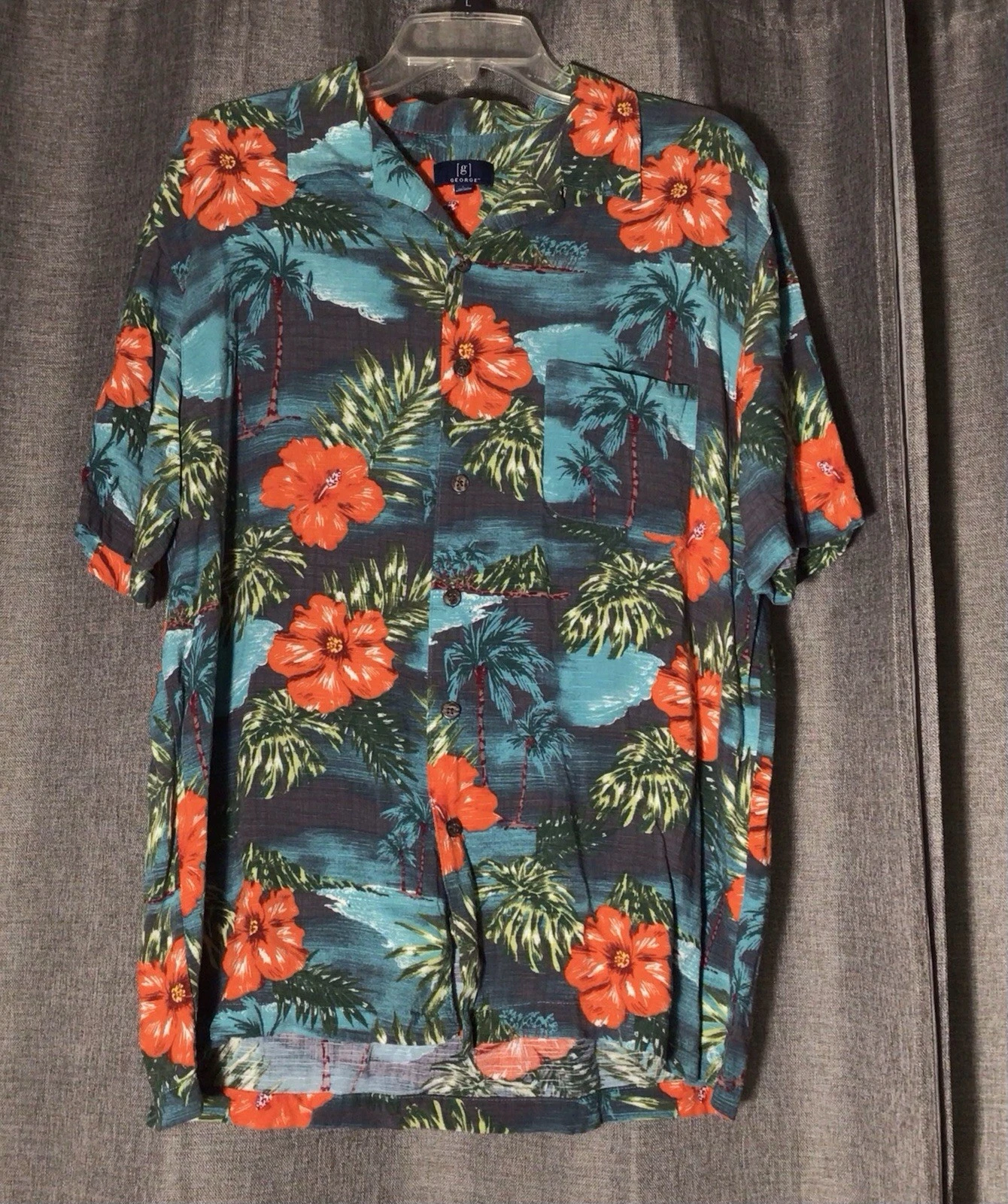 George Hawaiian Themed Button Down