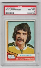 1974/75 Topps Hockey #166 Pete Laframboise PSA 8