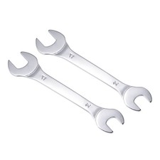 2Pcs 14mmx17mm Thin Open End Wrench Chrome Plated