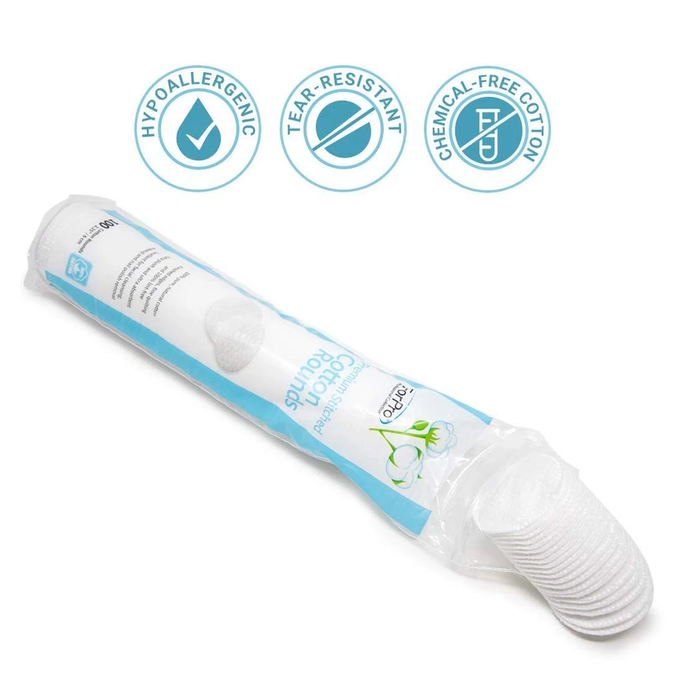 600 Count Cotton Rounds Pack of 6 Ultra Soft Dual Sided Makeup Remover Pads - Image 3 of 4