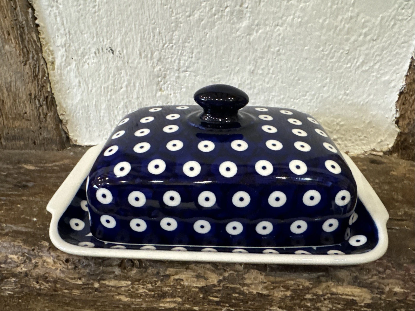 Butter Dish Handmade Polish pottery Boleslawiec