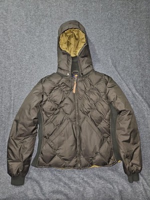 Eddie Bauer 1936 Skyliner Down Jacket Juniors XL Green Hooded Puffer Coat EB550