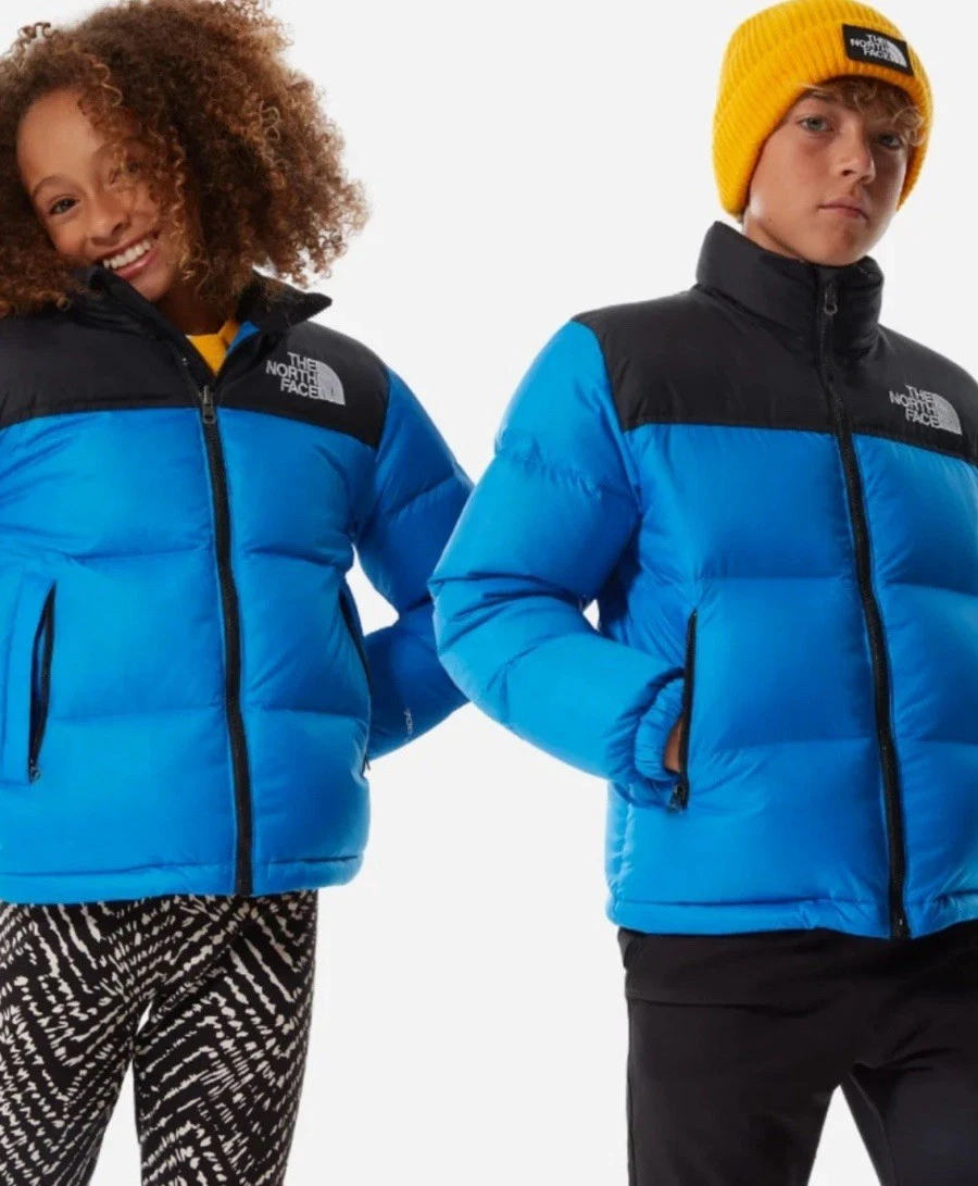 North Face 700 Puffer Down Nutpse Youth Clear Lake Blue Jacket Med (10/12) BNWT