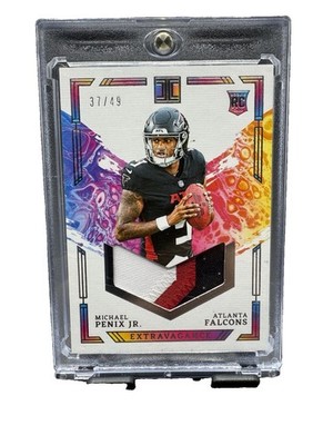 2024 Panini Impeccable Michael Penix Jr. Extravagance /49 Tri-Color Patch (RC)