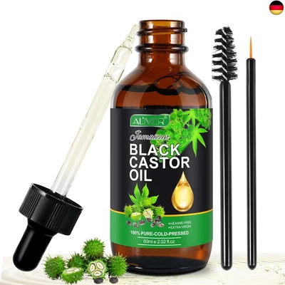 MARKE CCKULOOB RizinusöL Haare, Castor Oil 60ml Jamaikanisches schwarzes Rizinusöl, 100% Rein,