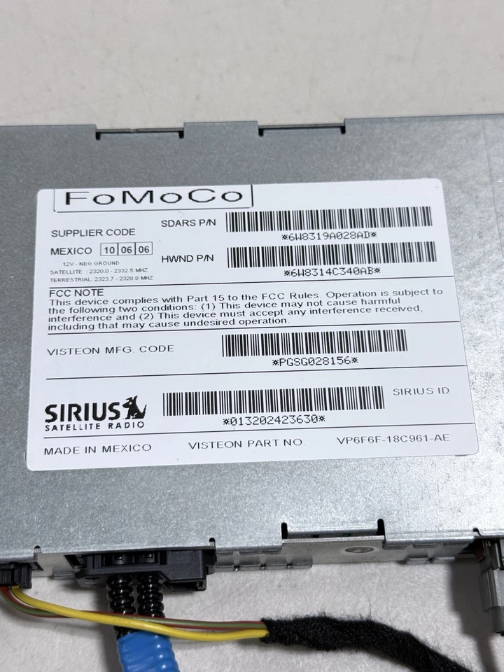 Unidade módulo rádio receptor satélite 07-11 Jaguar XK XKR 8W8318C963AB OEM #3579 - Imagem 2 de 4