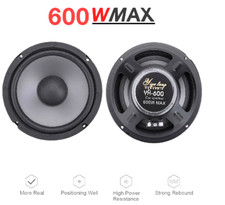 2 CASSE COPPIA ALTOPARLANTI AUTO 600 WATT  16 cm 6 POLLICI CONO WOOFER AUTO