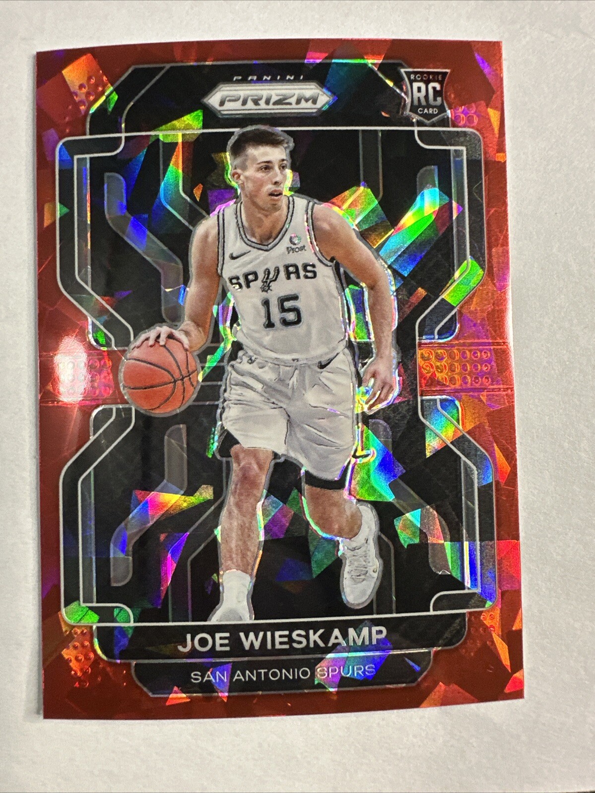 Joe Wieskamp RC 2021-22 Prizm Red Cracked Ice PRIZM #322 Spurs