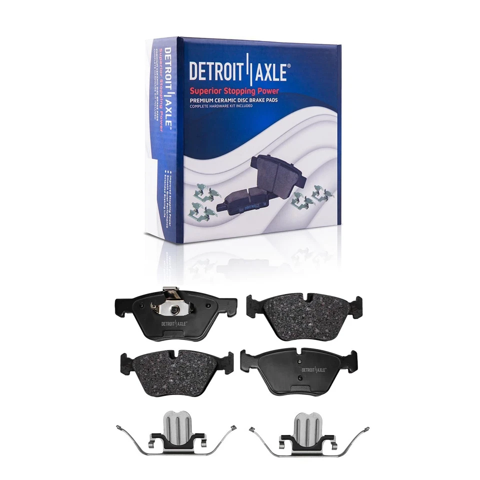 330mm Front & 336mm Rear Disc Rotors Ceramic Brake Pads for 2006 BMW 330i 330xi - Image 4 of 4