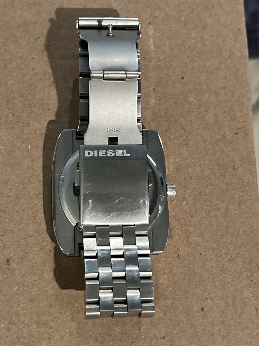 Diesel DZ1120 Rare Chunky Square White silver mirror EUC | eBay Diesel DZ1120 Rare Chunky Square White silver mirror EUC | eBay
