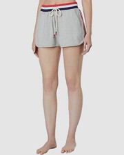 49 PJ Salvage Women's Gray Rad White Blue Tie Sleepwear Waist Shorts Size L