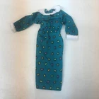 Vintage 80s 1981 Fashion Collectibles Teal Paisley School Teacher Dress #3679