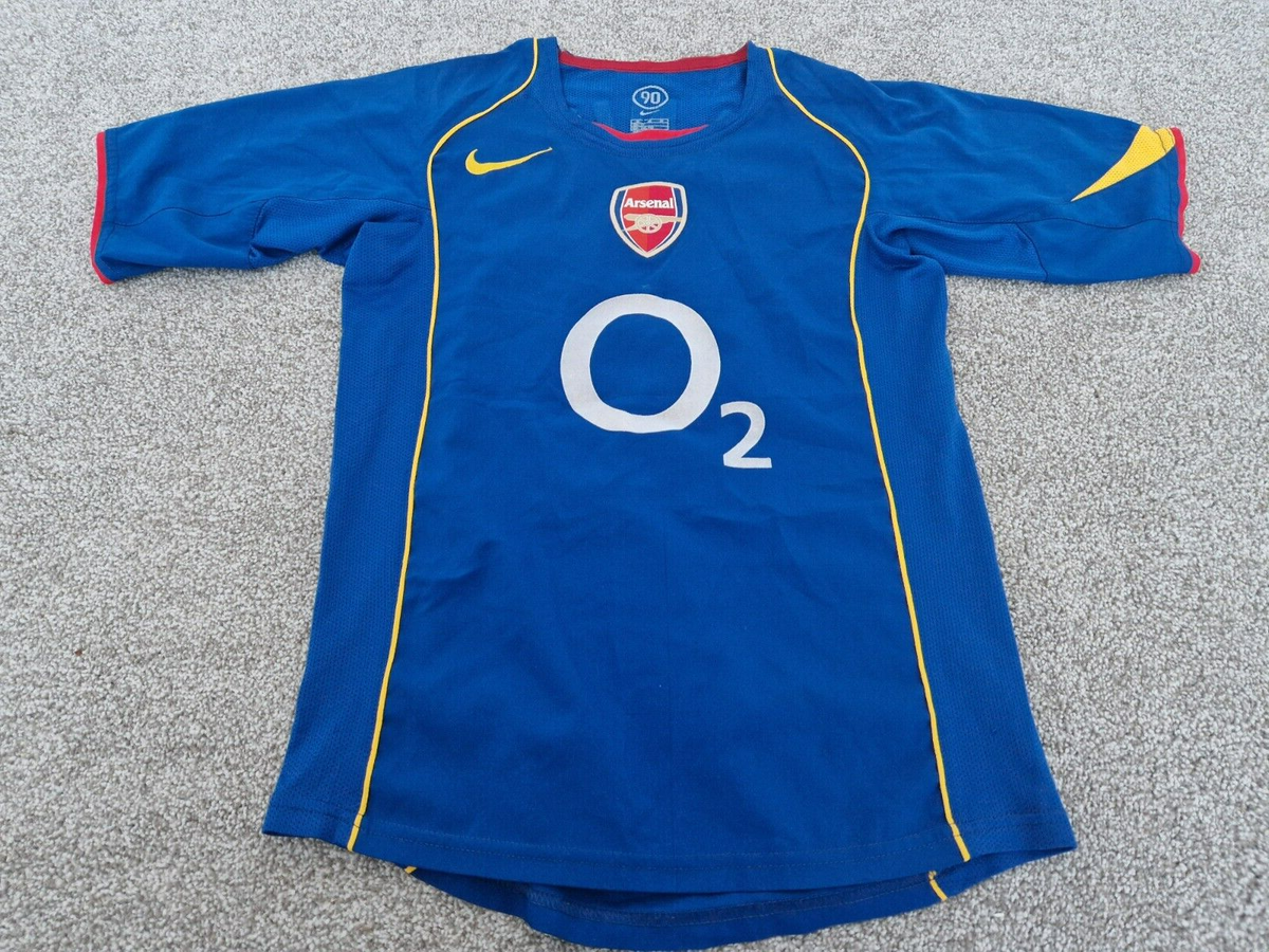 CLASSIC ARSENAL FC 2004-2005 BOYS 10-12 YEARS FOOTBALL AWAY SHIRT NIKE