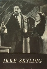 Non Coupable Michel Simon Jean Debucourt Georges B Vtg 1947 Danish Movie Program