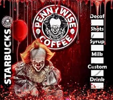 Pennywise Sublimation Print for 20oz Tumbler, Heat Transfer Print, Print