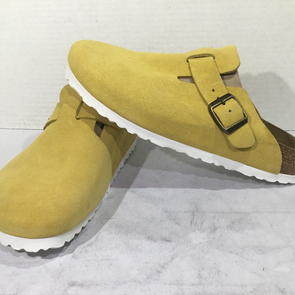 Birkenstock Womens Size 7 EU 38 Narrow Boston Ochre Suede