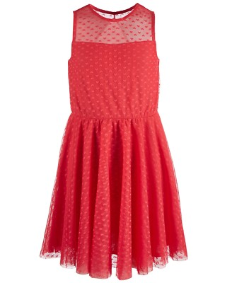 Epic Threads Big Girls Heart-Mesh Dress Size XL 