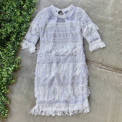 white sequin reception dress