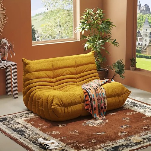 Chesterfield Sofa 1 to 3 Seats Caterpillar Lazy Sofa Tatami Floor Sofa Nap Couch - Picture 44 of 72