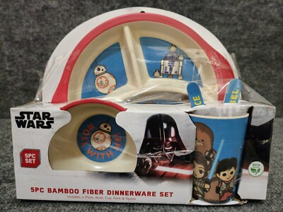 Disney Star Wars 5pc Bamboo Fiber Dinnerware Set