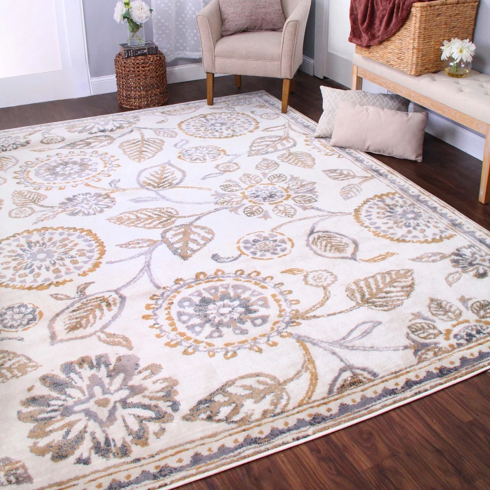 Amaryllis现代花卉农舍卧室客厅室内地毯或长条 — 第 3/4 张图片