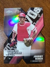 2020 Topps Chrome Johnny Bench 1970's Die Cut Refractor Reds
