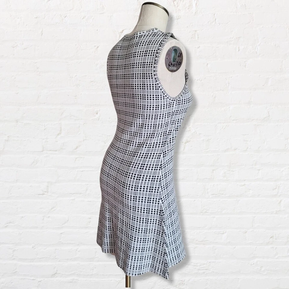 Vestido Theory, Vestido para Mujer Branteen Prosecco, Blanco y Negro, Talla Pequeña Foto 3 de 4