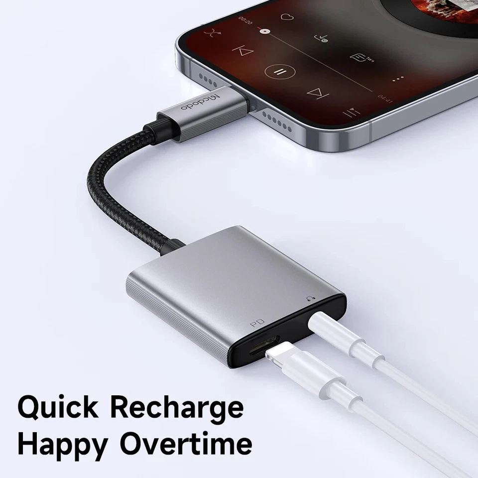 Mcdodo iPhone To DC3.5mm /For iPhone Aux Audio Adapter OTG Earphone Converter - Image 2 of 4
