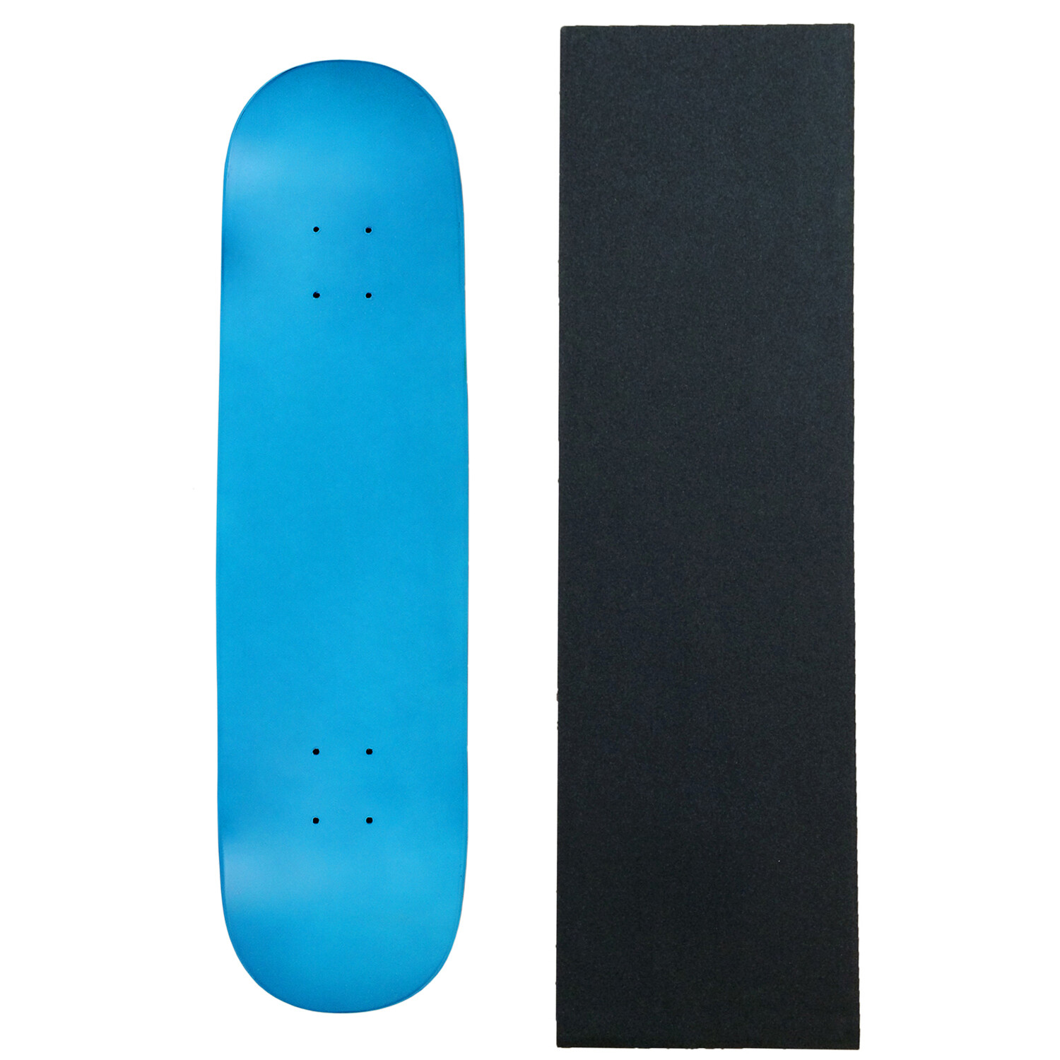 MOOSE Blank Skateboared Deck 8.0' NEON BLUE - With Griptape 
