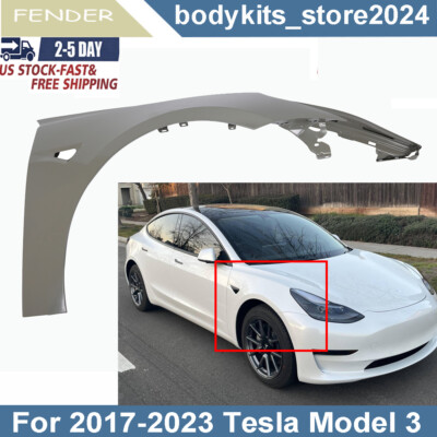 New Front Right Passenger Side Fender For 2017-2023 Tesla Model 3 1081400E0D