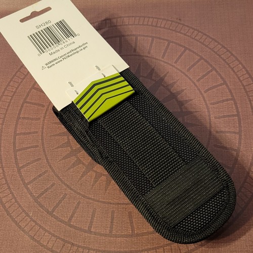 Black Nylon Pocket Knife Multi Tool Form Fitted Sheath Up To 5" Closed - Picture 2 of 4