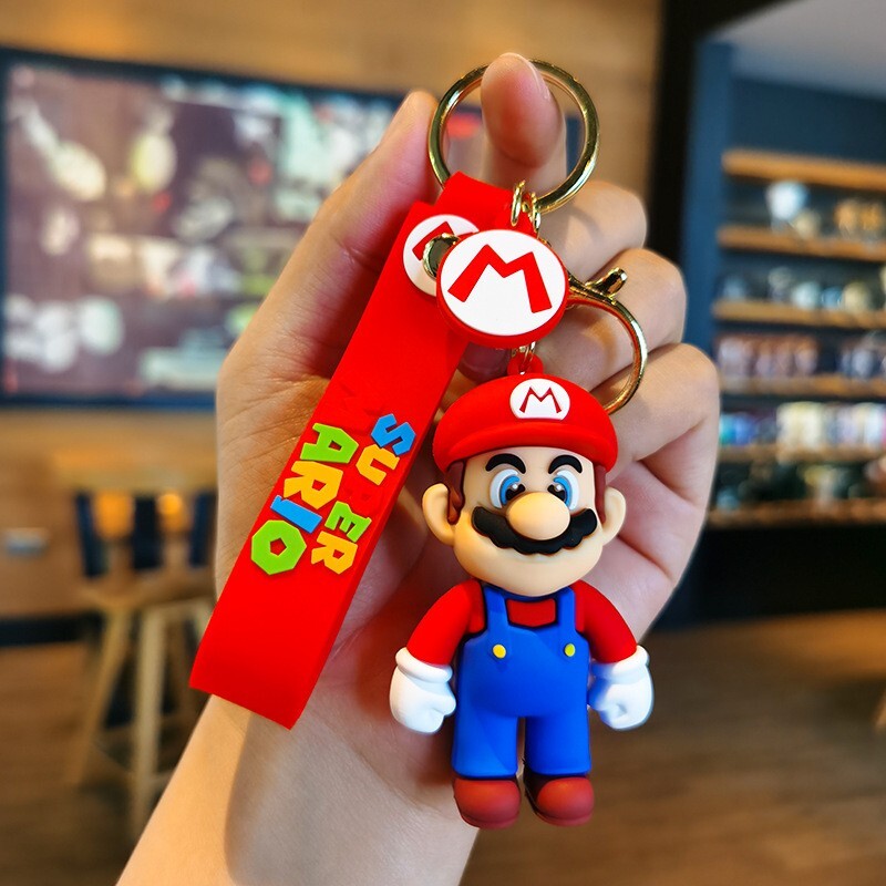 Super Mario Keychain Figure 3D Backpack Clip Keyring Pendant | eBay