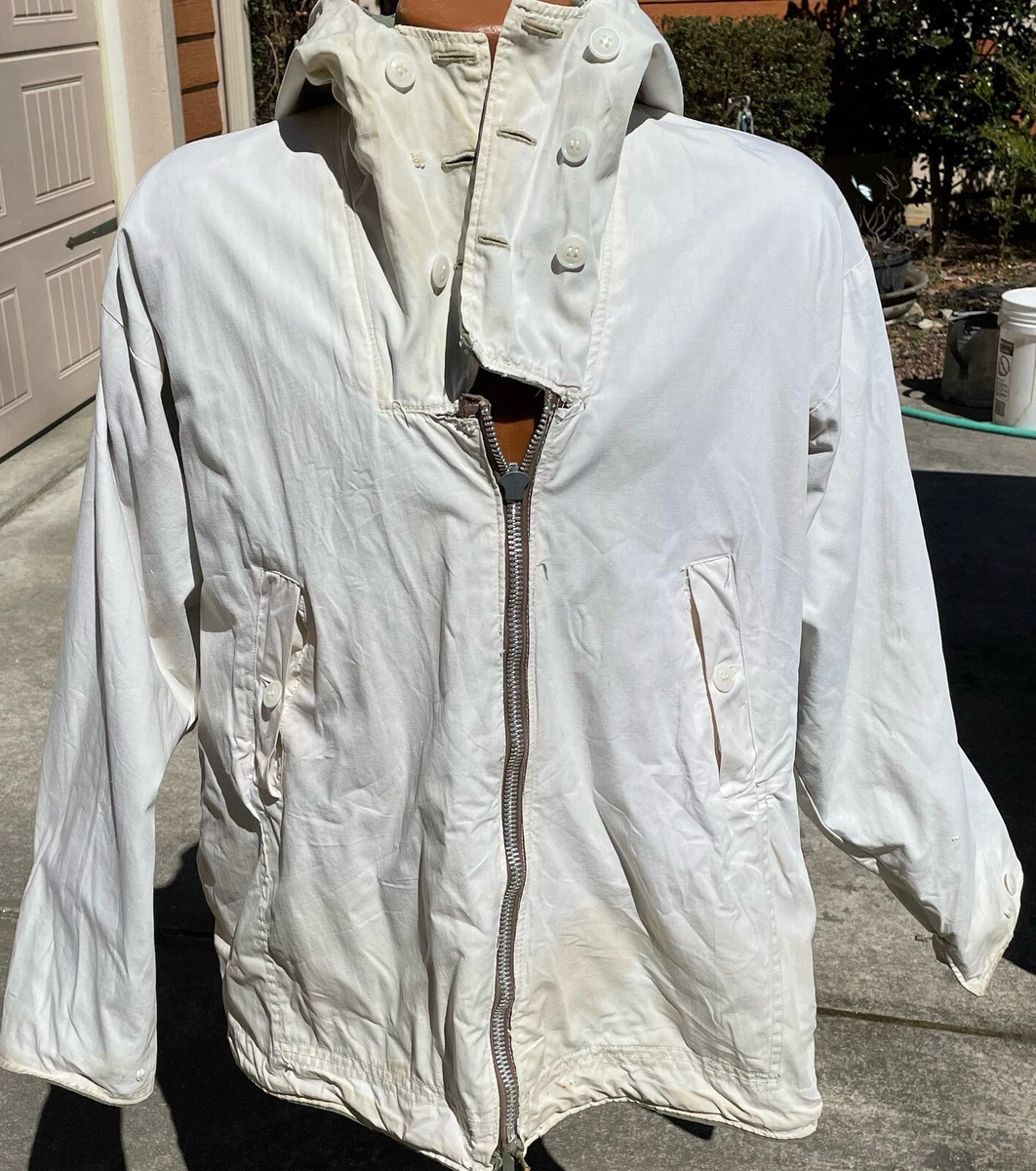 Original WW2 US Army Mountain Corps Reversible White Green OG Hood Coat L