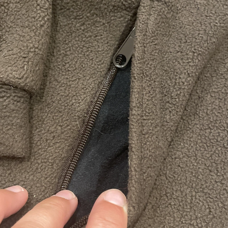 Abrigo Columbia Marrón Polar Niños Niñas Bolsillos con Cremallera Completa Niños Talla Juvenil 8 (7/8) 7 Foto 4 de 4