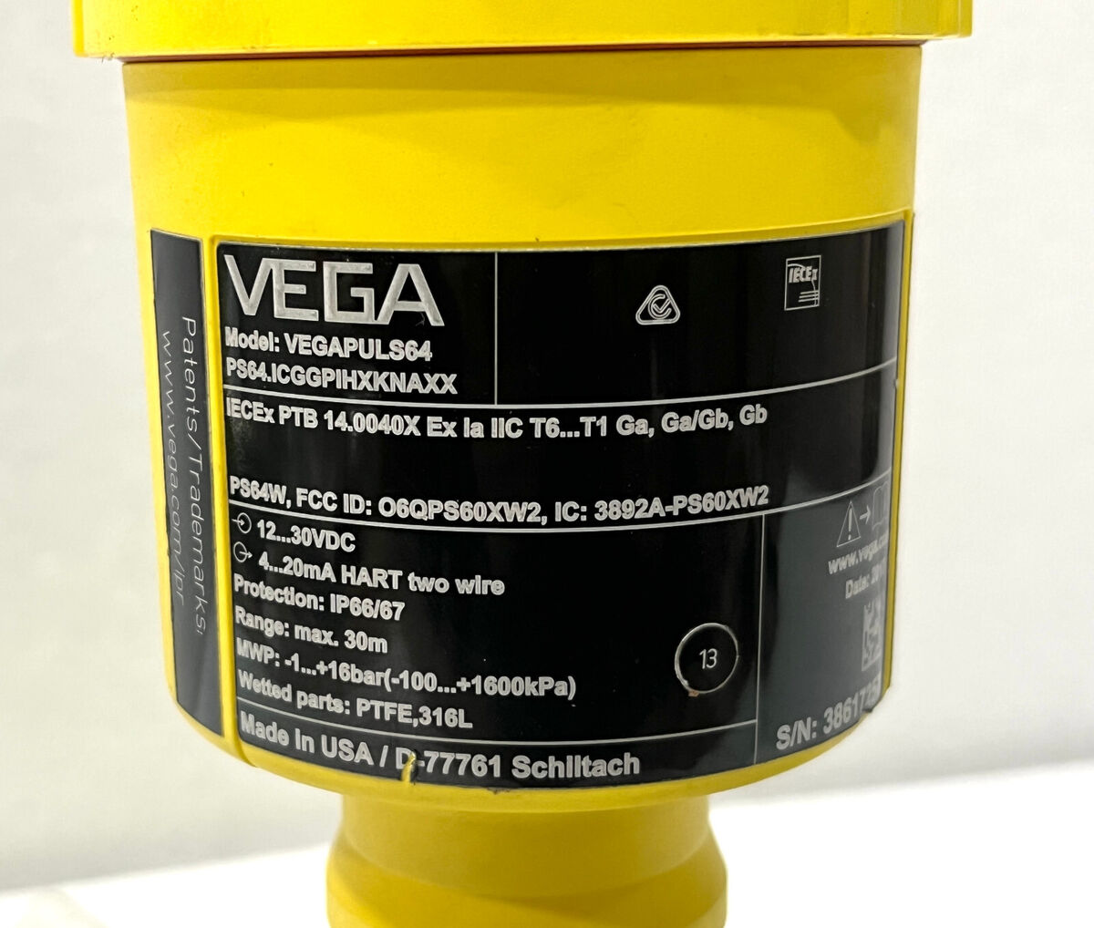 Vega Vegapuls64 PS64.ICGGPIHXKNAXX Radar Sensor For Vega Vegapuls64 PS64.ICGGPIHXKNAXX Radar Sensor For