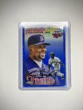 2023 Topps Chrome Anniversary Blue Mini Diamond Kirby Puckett 6/199 Color Match!