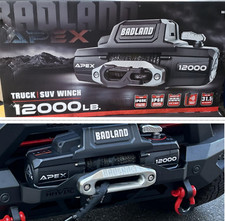 Badland APEX 12,000 lb. Winch Synthetic Rope and Wireless Remote Heavy Duty NEW