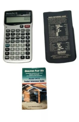 Calculated Industries Qualifier Plus IIIx 3415 Finance Calculator  pocket guide