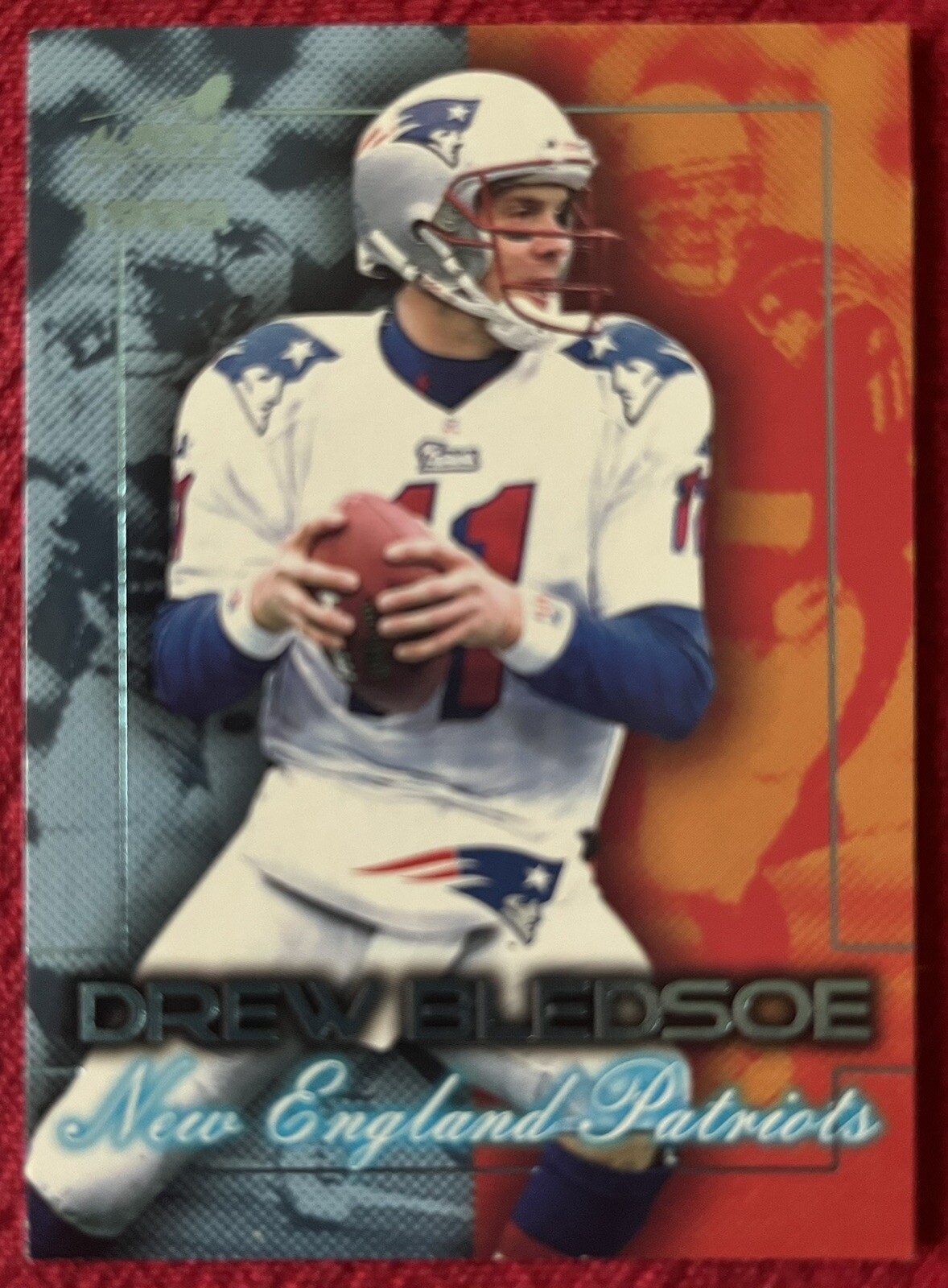 DREW BLEDSOE 1999 AURORA CHAMPIONSHIP FEVER Blue Foil Version #049/100 Rare NM