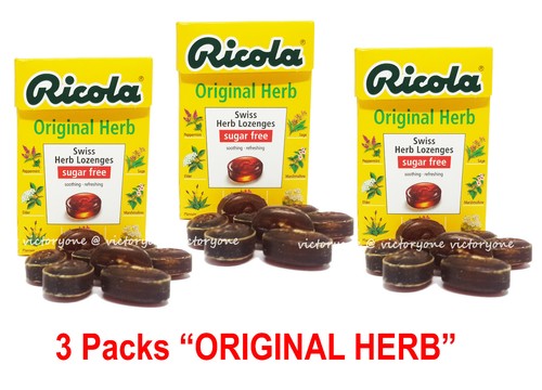 Flu Candy Ricola Original Herbs Swiss Lozenges Sugar Free Soothing Refreshing - Picture 8 of 10